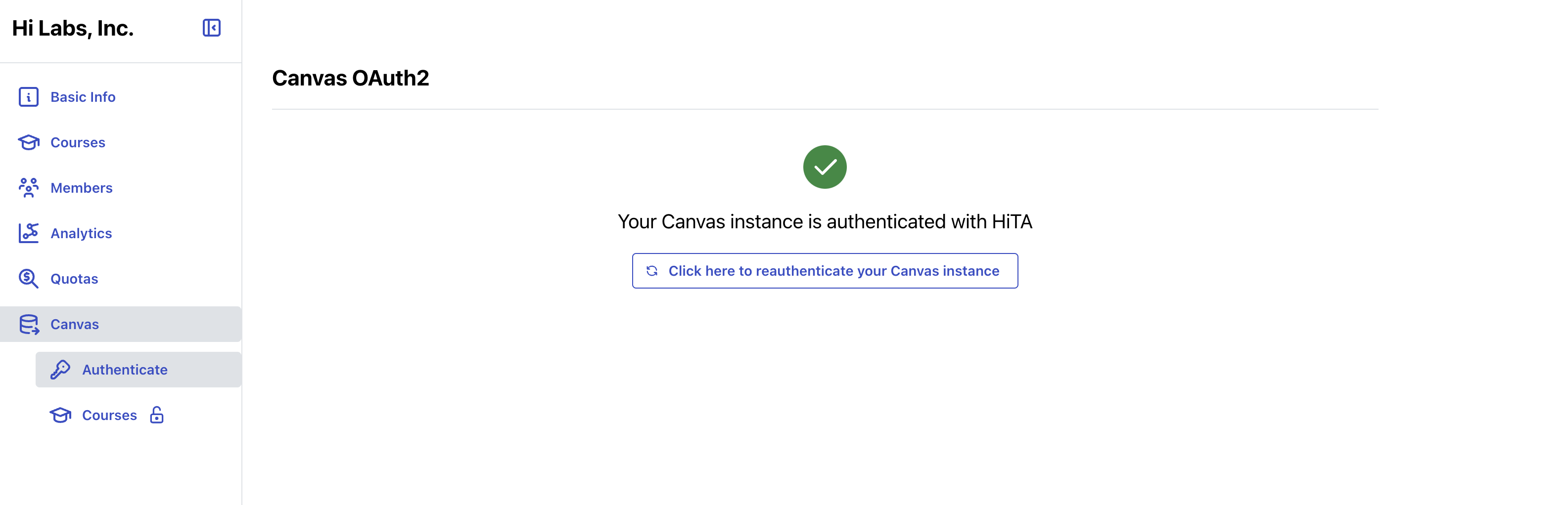 Canvas Connection Success