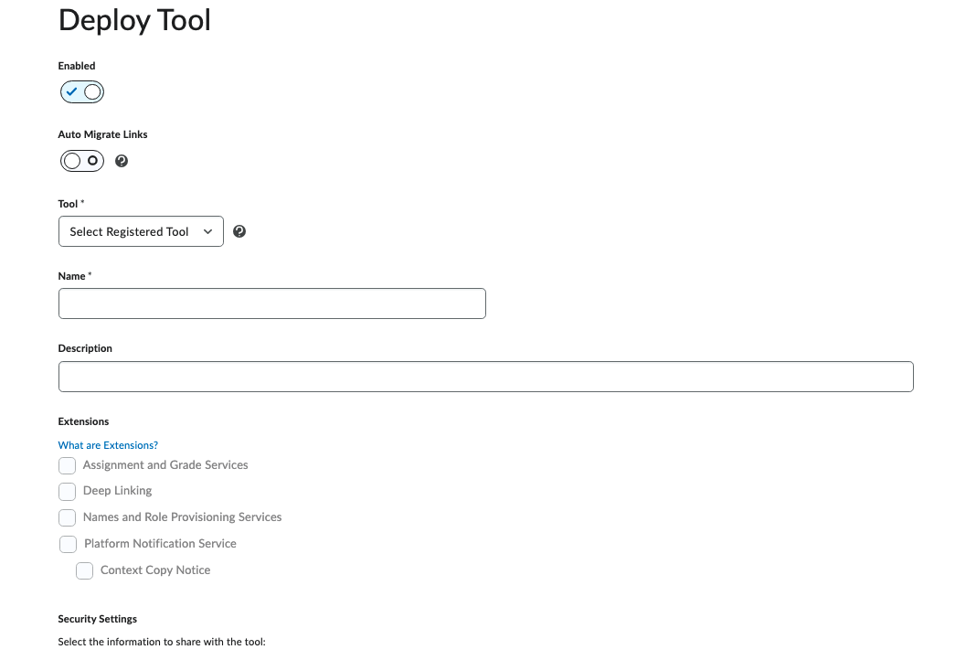 Tool selection dropdown with HiTA registration tool selected