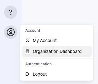 HiTA app interface showing user icon in lower left corner