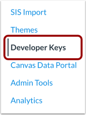 Admin section with account selection options