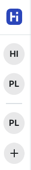 Plus icon button for creating a new assistant in the course navigation bar