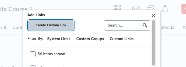 Create Custom Link
