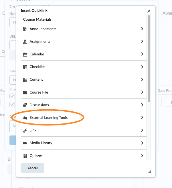 External Learning Tools